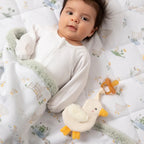 Goosey Goosey Teething Ring Rattle & Dummy Chain Gift Set - Living Textiles