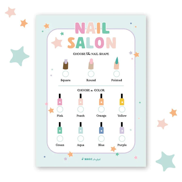Nail Salon Pretend Play Notepad - Magic Playbook