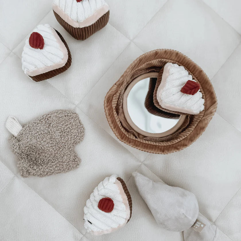 Little Lamb Kind soft pretend play baking set designed for role play, sensory exploration and early learning