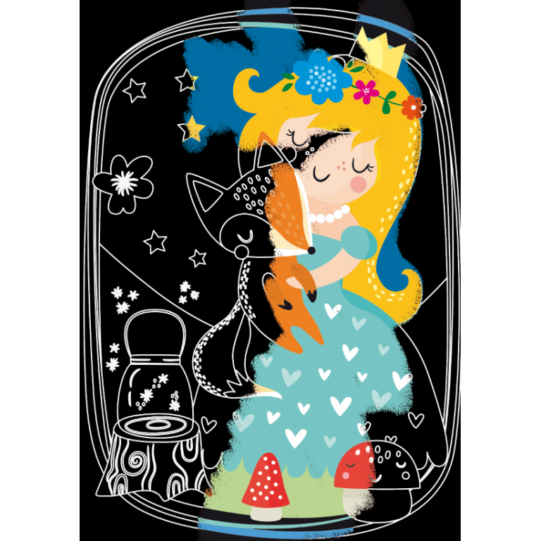 Princess themed arts and crafts activity box for children