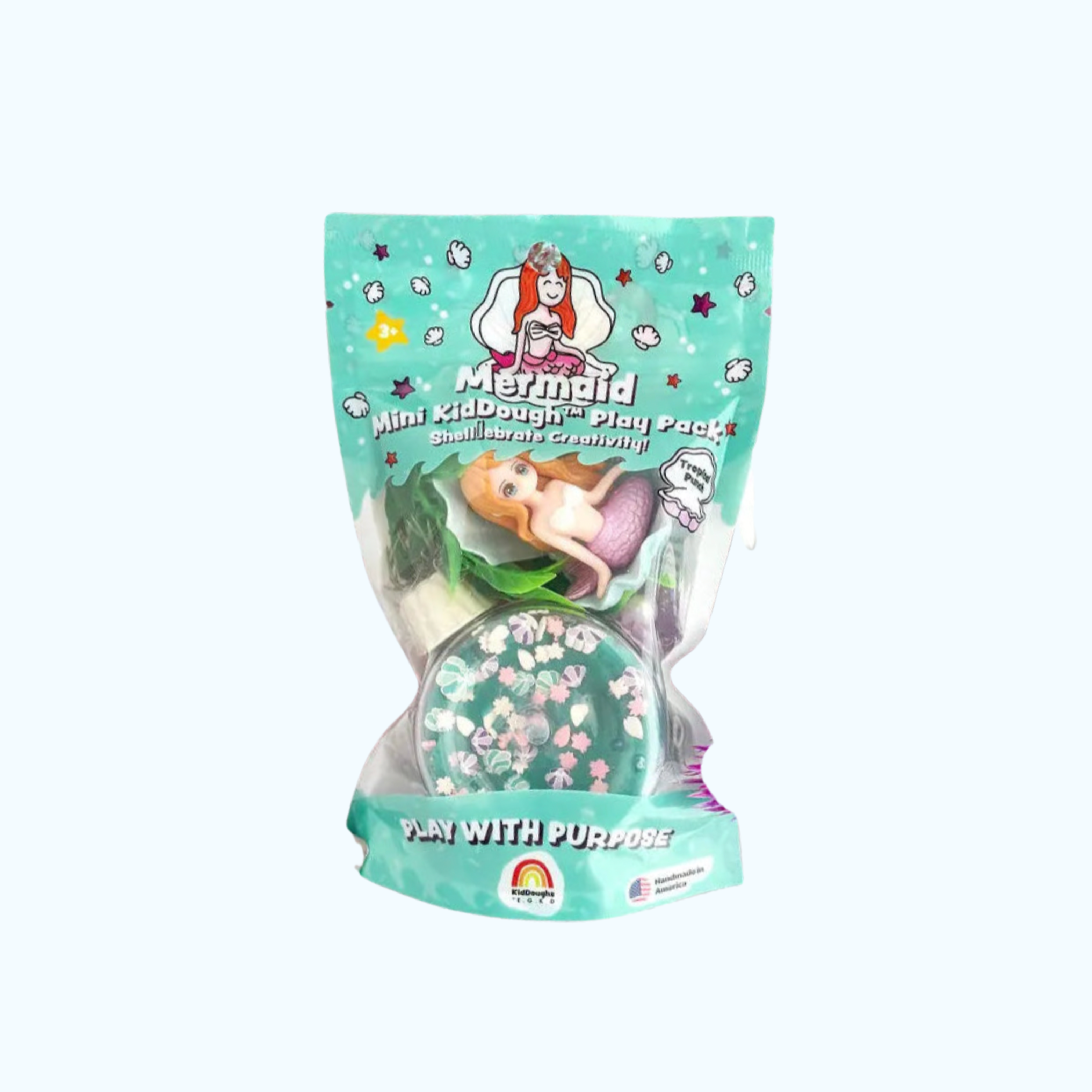 Mermaid Mini Travel Playdough Kit - Earth Grown KidDoughs
