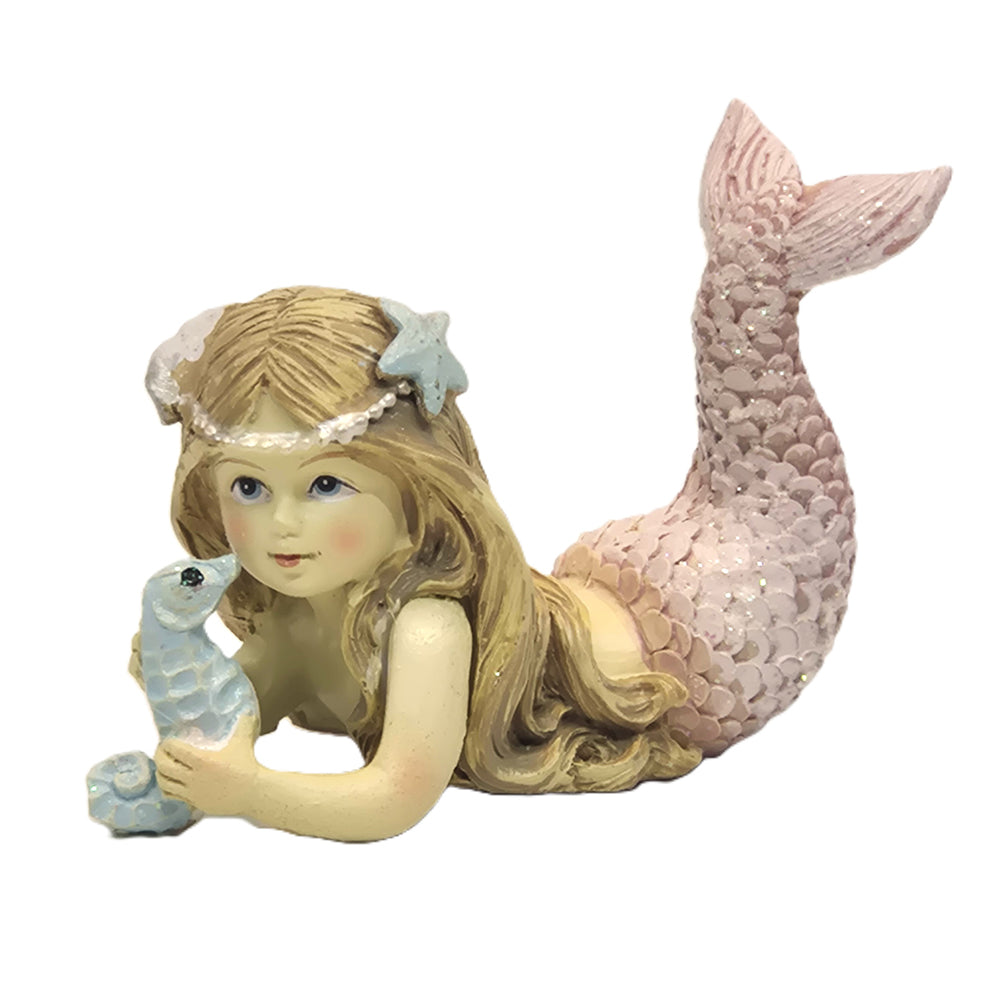 Mermaid with Seahorse - Fairy Garden