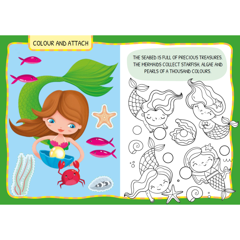 Mermaid activity book with stickers and crafts