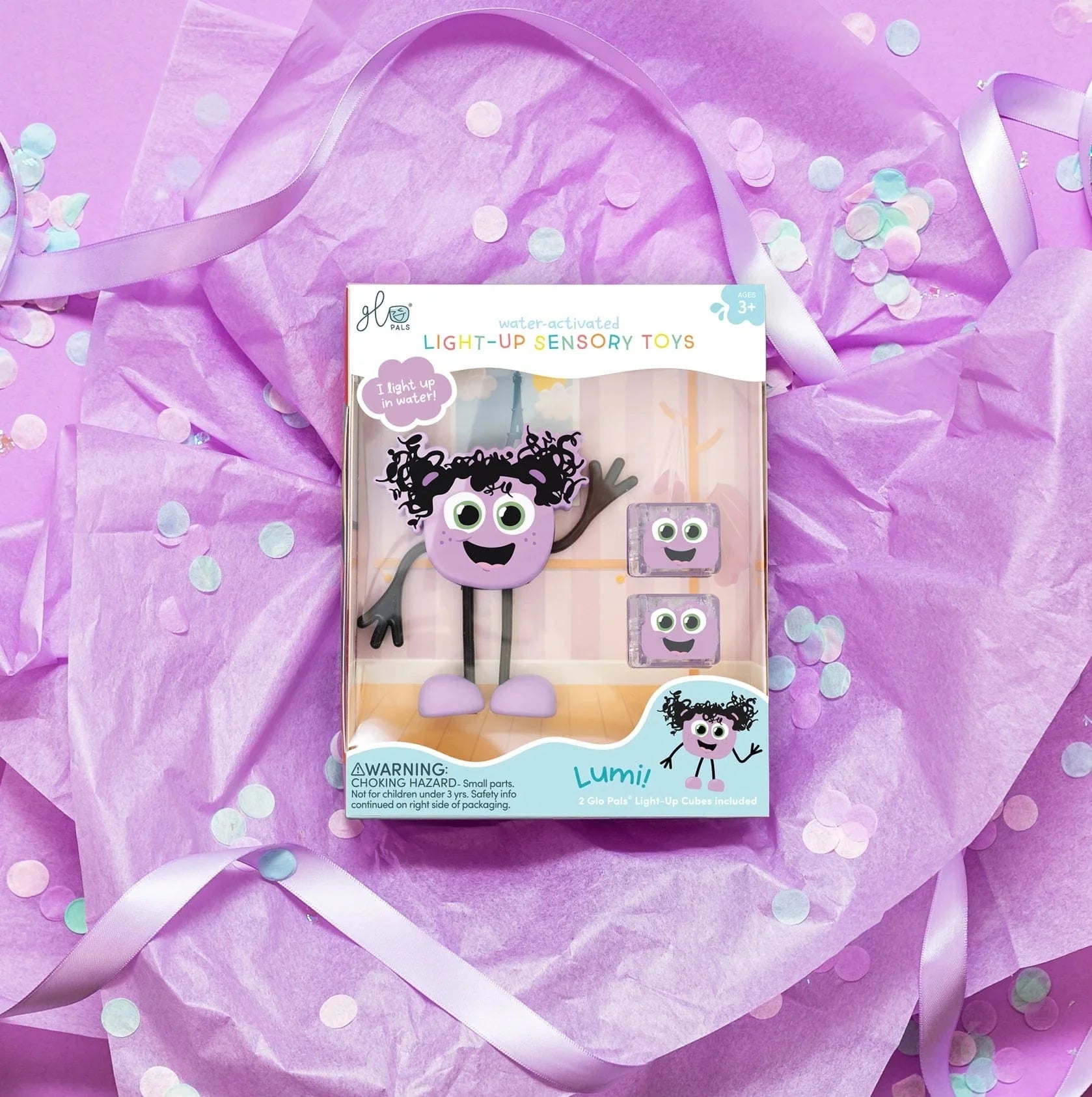Lumi Purple Glo Pal Character Light Up Cubes - Jellystone Designs