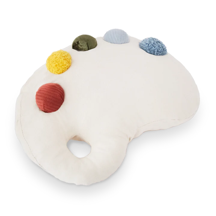 tummy time pillow with textured coloured dots for sensory play baby product