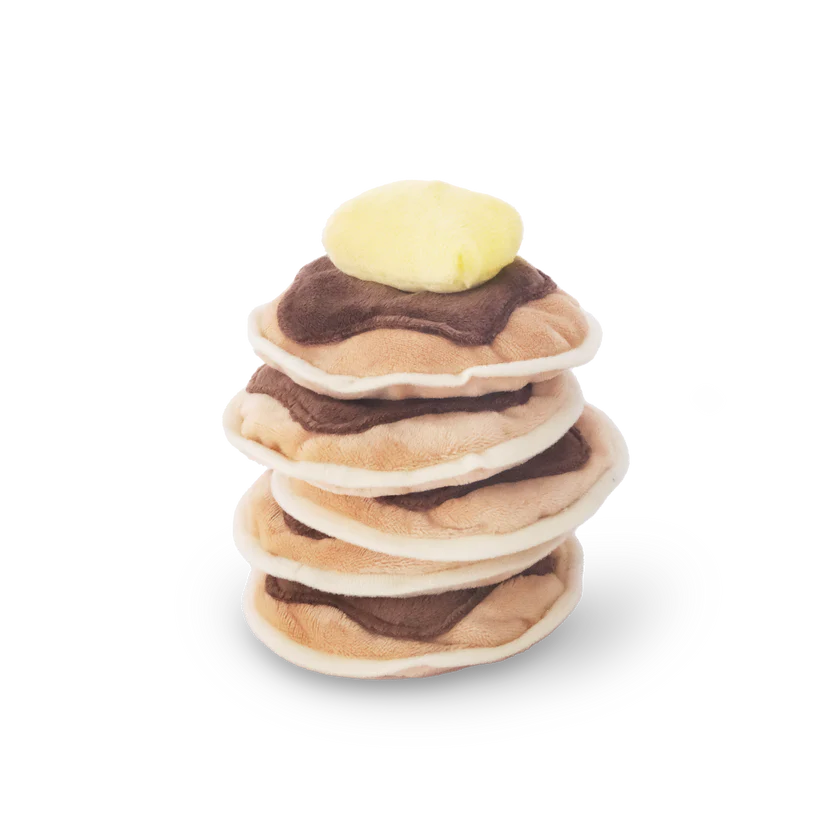 Soft pretend play pancake stacking set designed for fine motor and sensory play