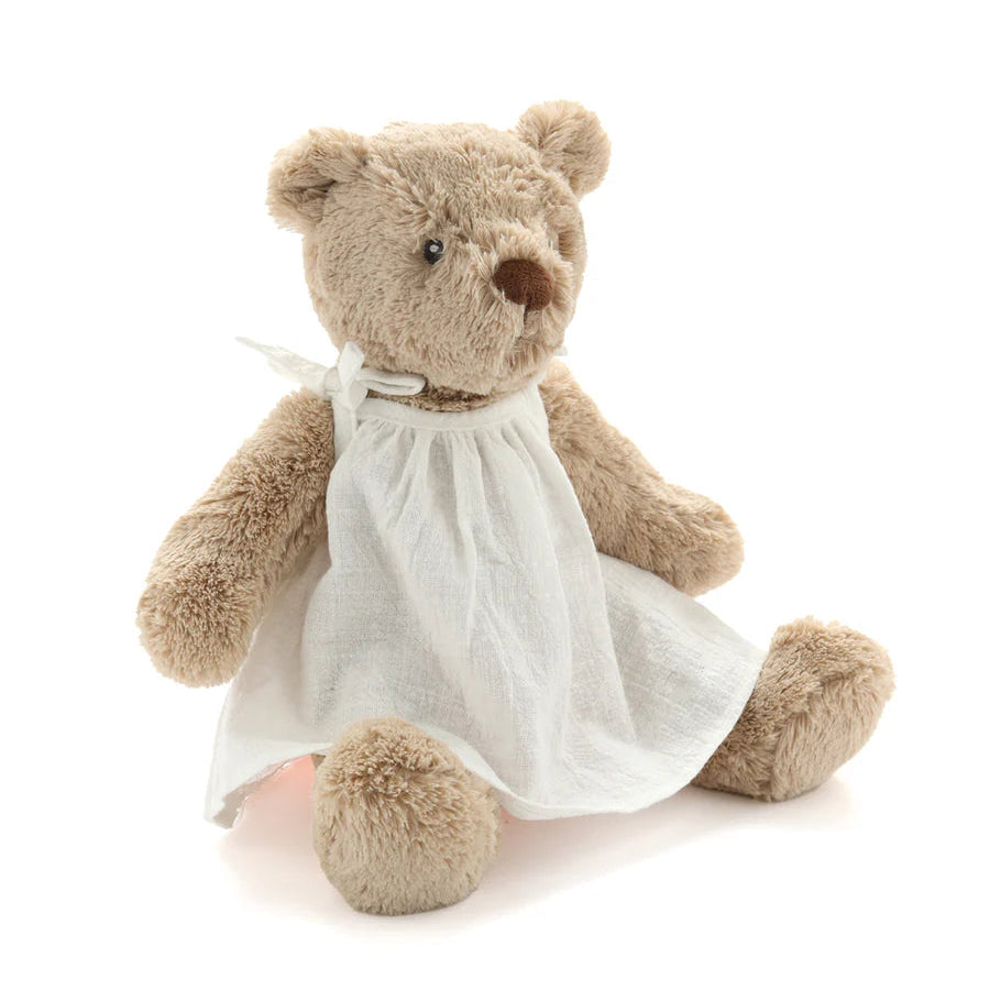 Honey Bear Dress - White