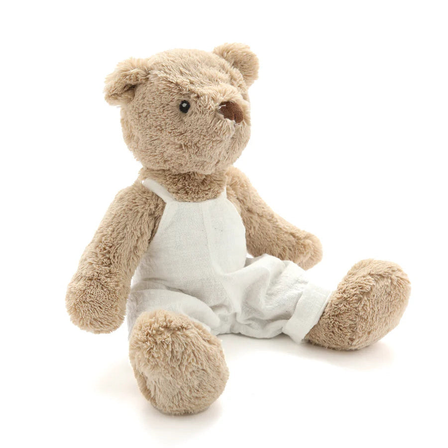 Honey Bear Overalls - White