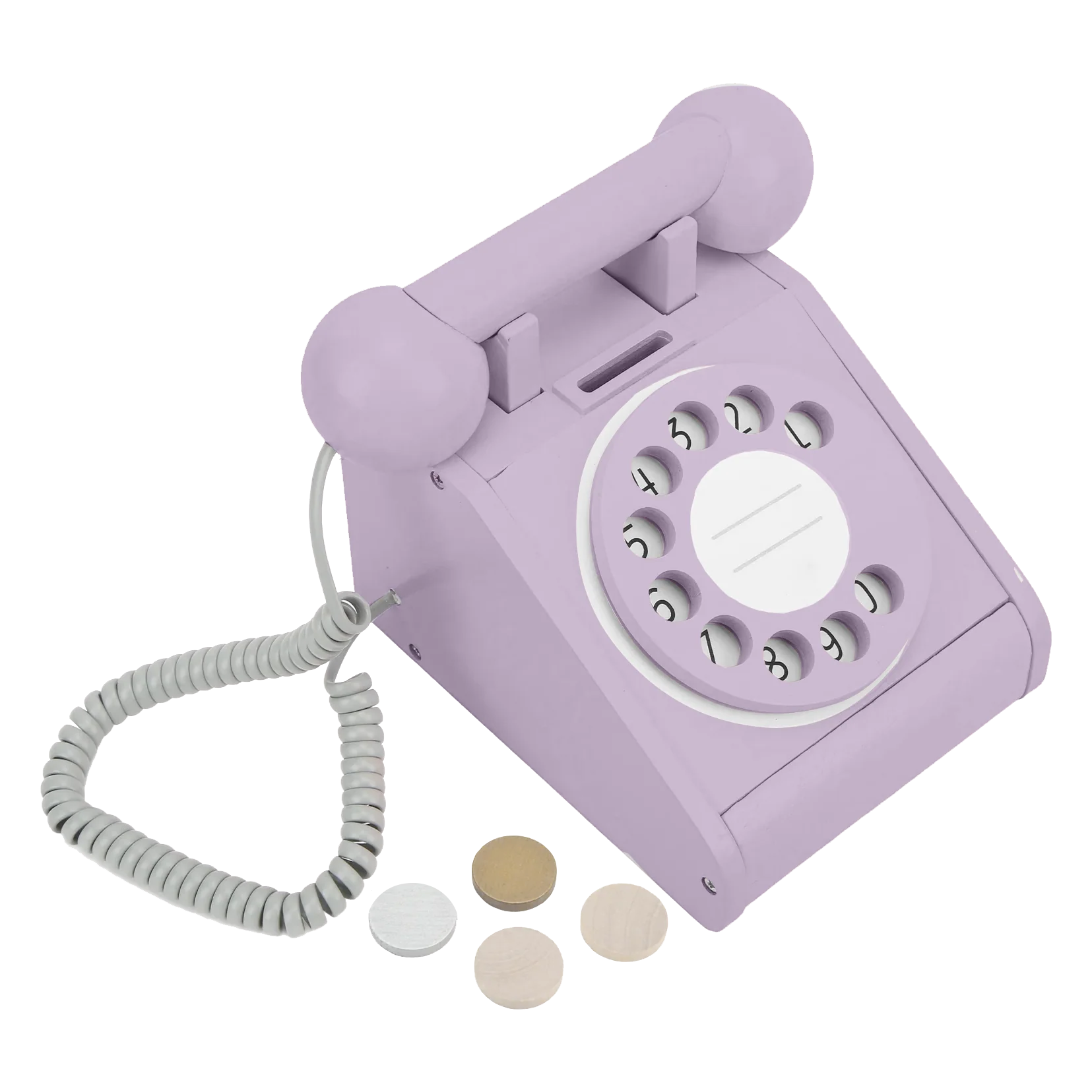 Wooden Rotary Telephone | Lavender