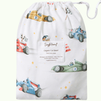 Little Racers Organic Fitted Cot Sheet - Snuggle Hunny