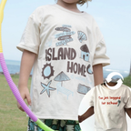 Traveller Tee White Sugar Reversible children's t-shirt by Lokal Folk