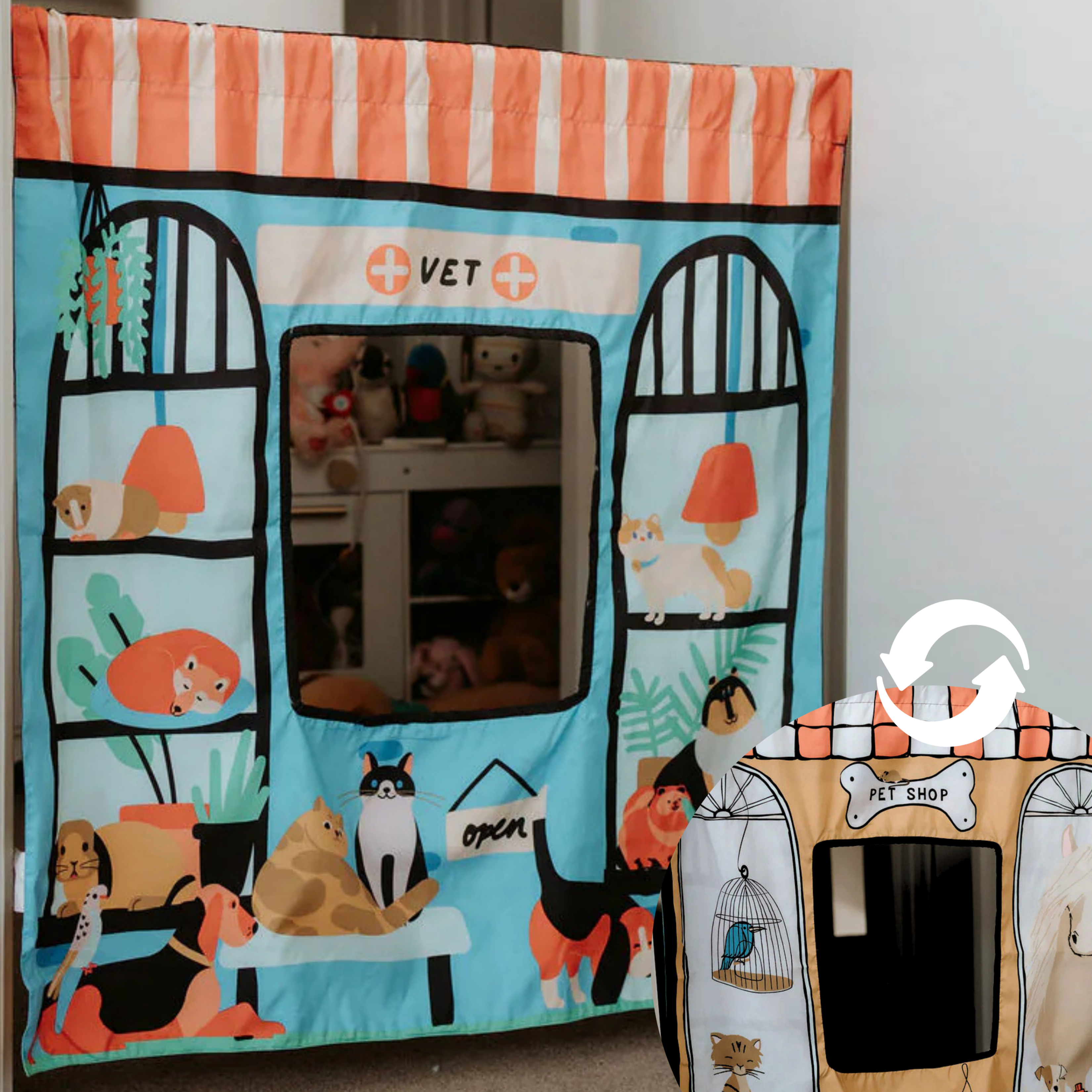 Pet Shop Vet reversible play panel by The Cozy Cube