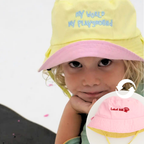 Pink/Yellow REVERSIBLE 2-in-1 My World Bucket Hat - Lokal Folk