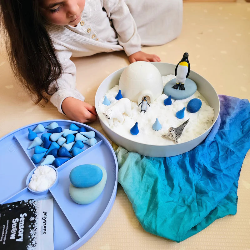 2-in-1 sensory and messy play tray for small world play and sorting activities
