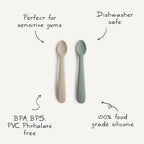Mushie | Silicone Feeding Spoons | 2 Pack
