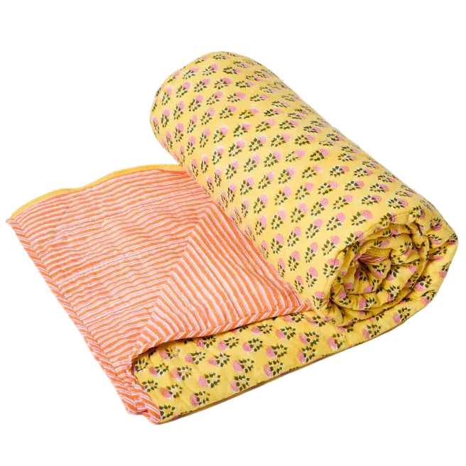 kids cotton sleeping bag set with pillowcase sunshine floral print