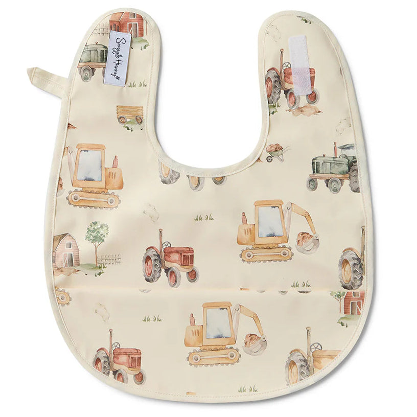 Diggers & Tractors Snuggle Bib - Snuggly Hunny