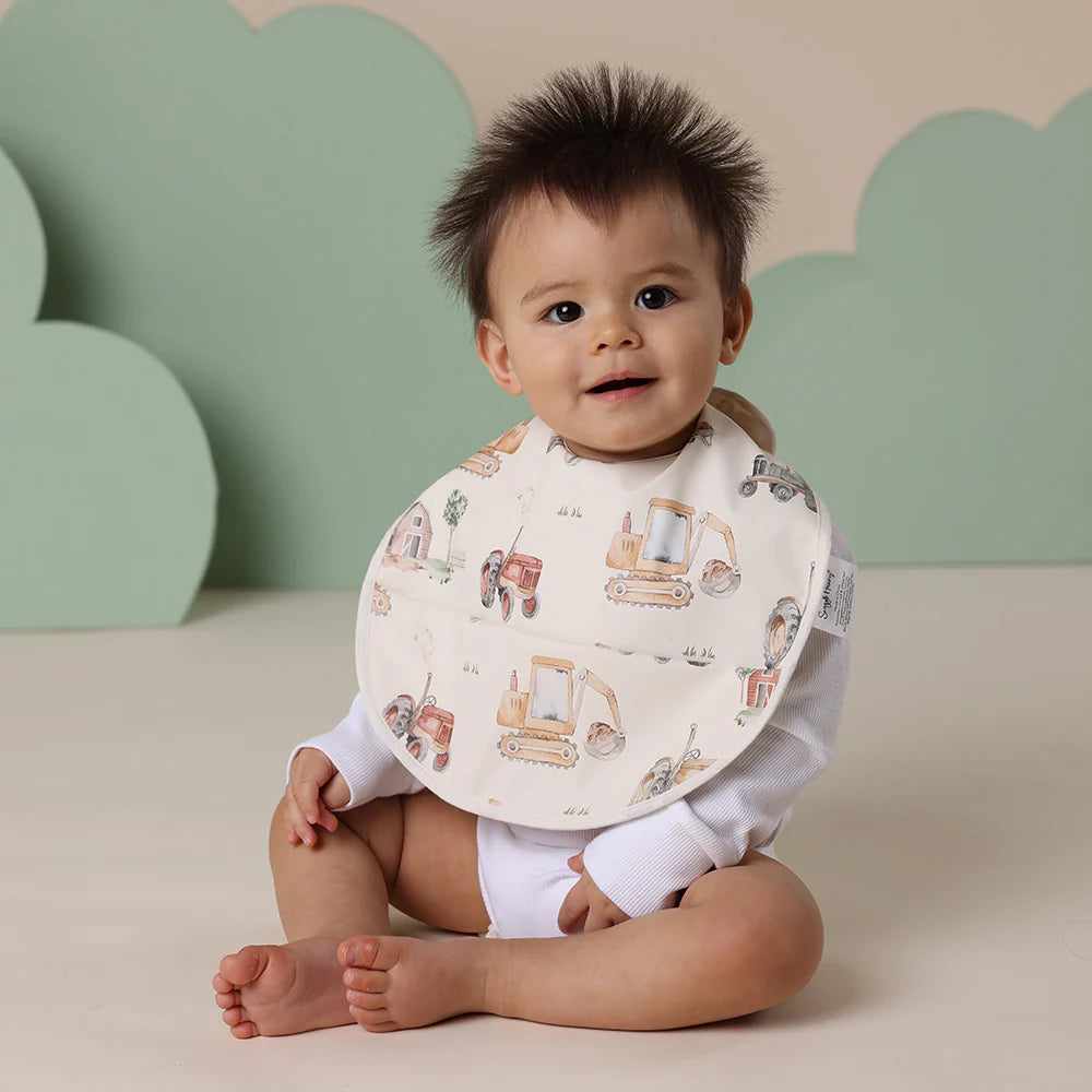 Diggers & Tractors Snuggle Bib - Snuggly Hunny
