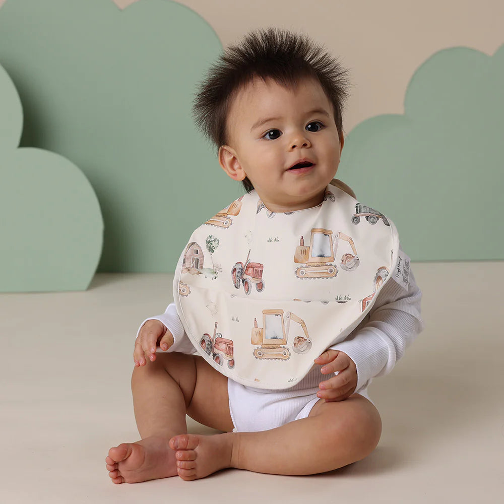Diggers & Tractors Snuggle Bib - Snuggly Hunny