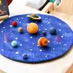 Solar System Outer Space Felt Play Mat & Planets Bundle - Tara Treasures