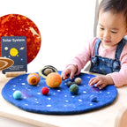 Solar System Outer Space Felt Play Mat & Planets Bundle - Tara Treasures