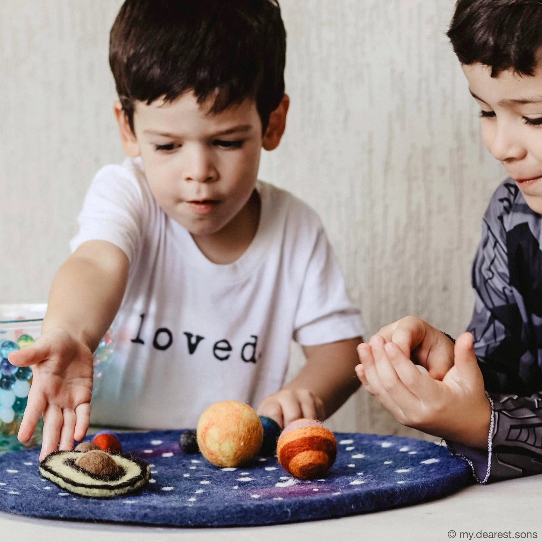 Solar System Outer Space Felt Play Mat & Planets Bundle - Tara Treasures
