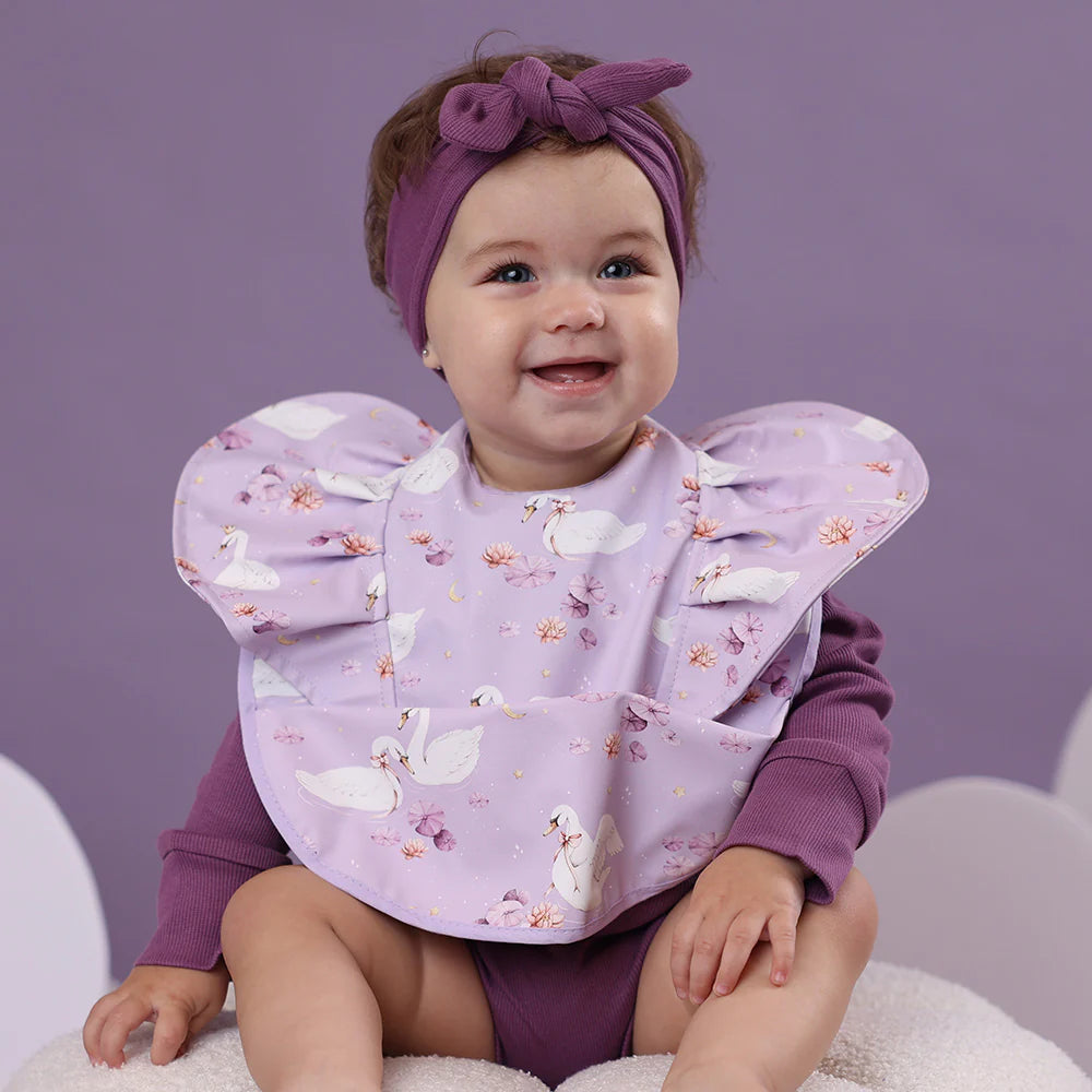 Swan Lake Frill Snuggle Bib - Snuggly Hunny