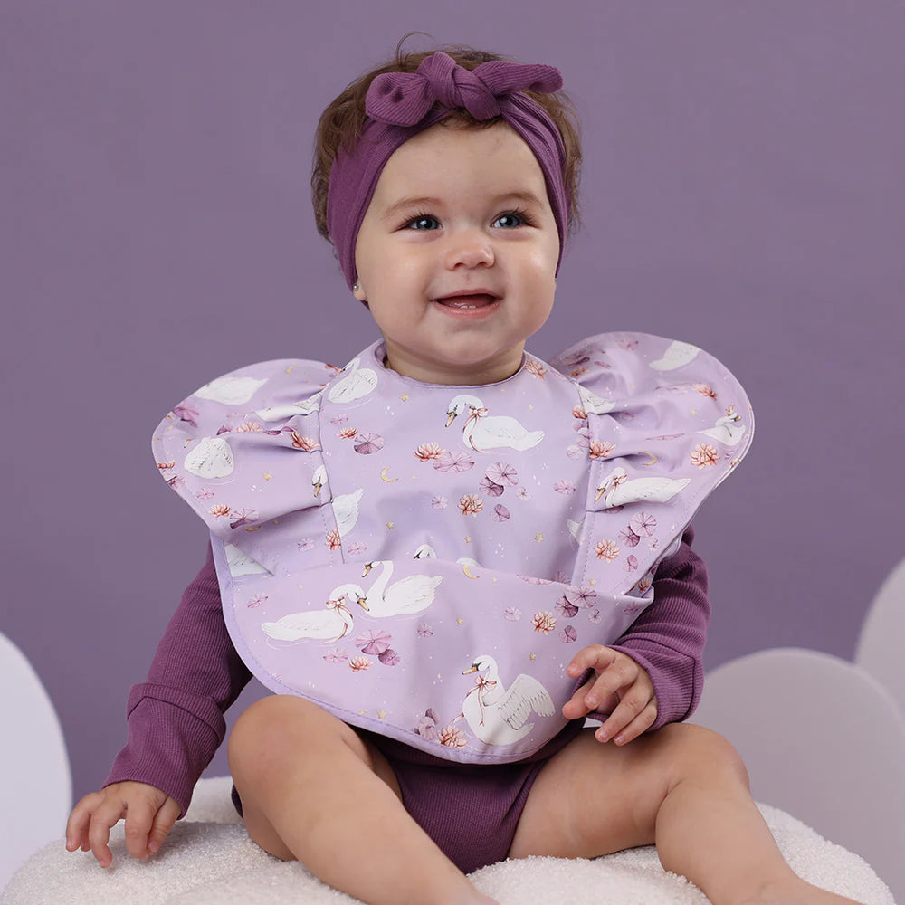 Swan Lake Frill Snuggle Bib - Snuggly Hunny