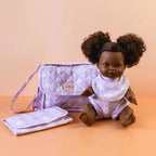 Lilac Cherry Tiny Nurturer Doll Nappy Bag Set - Tiny Harlow
