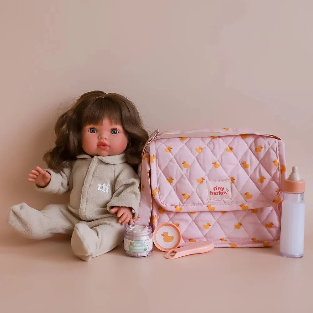 Pink Ducky Tiny Nurturer Doll Nappy Bag Set - Tiny Harlow