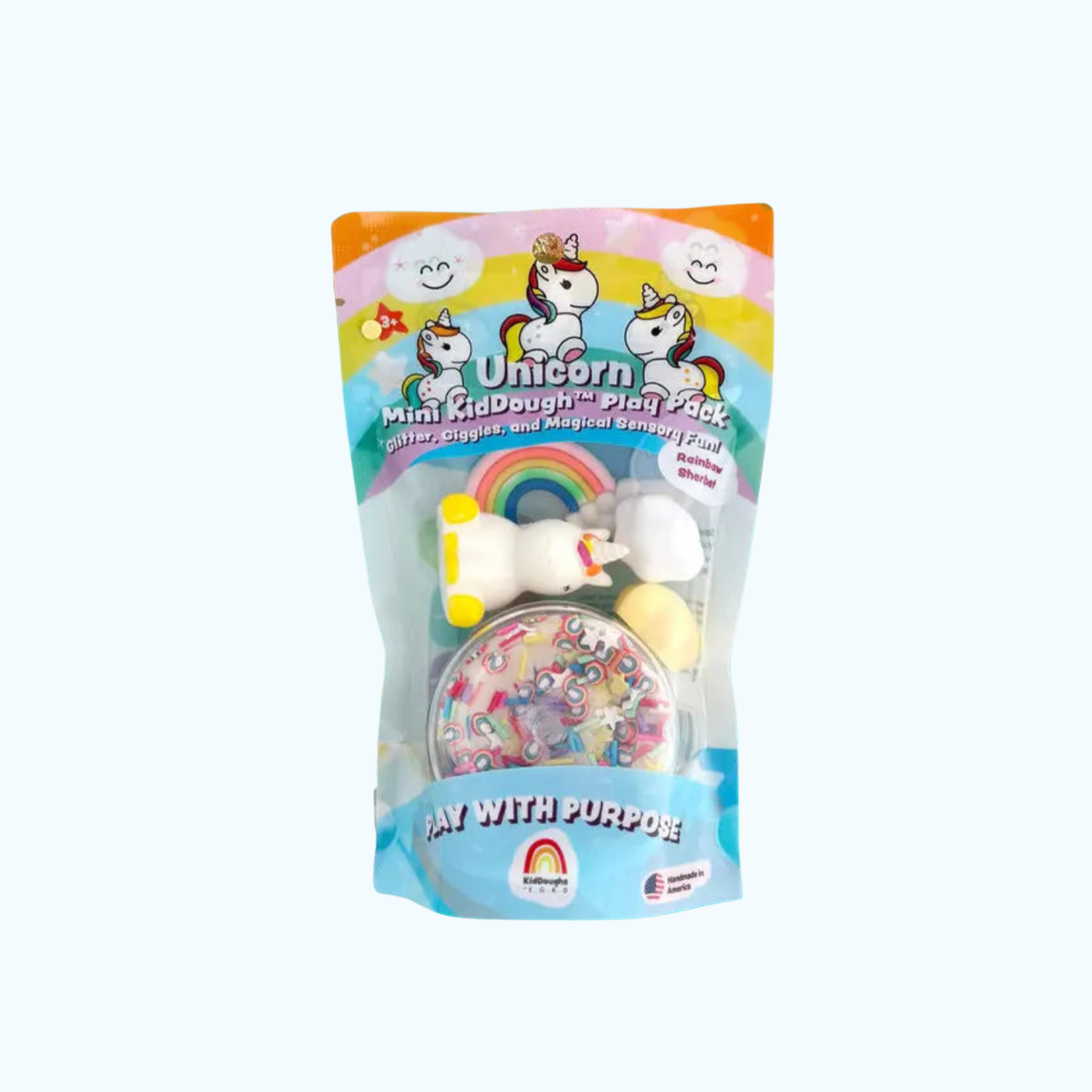 Unicorn Mini Travel Playdough Kit - Earth Grown KidDoughs