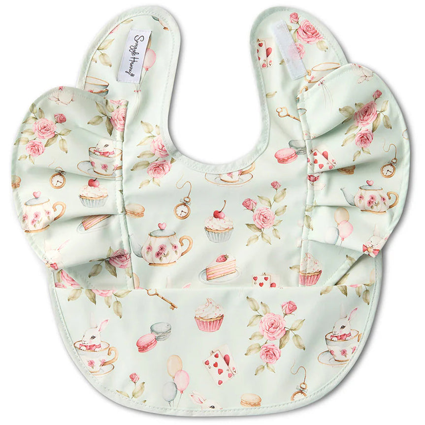 White Rabbit Frill Snuggle Bib - Snuggly Hunny