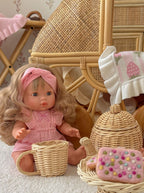 Doll Petal Pink Bow Dress Set - SALLI Collective